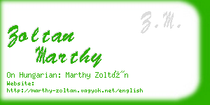 zoltan marthy business card